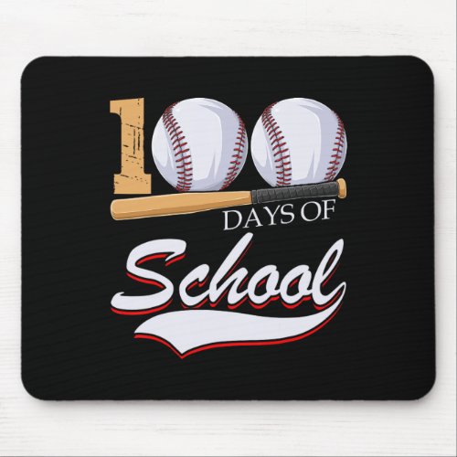 Days Of School Sports Game Baseball Player Student Mouse Pad