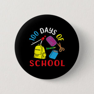 Days Of School Teacher And Student 100th Day Button