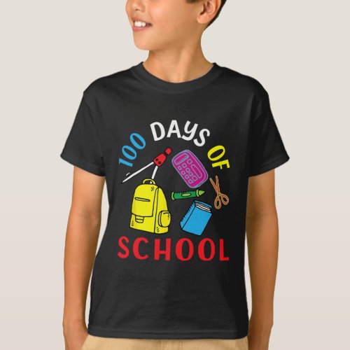 Days Of School Teacher And Student 100th Day  T_Shirt