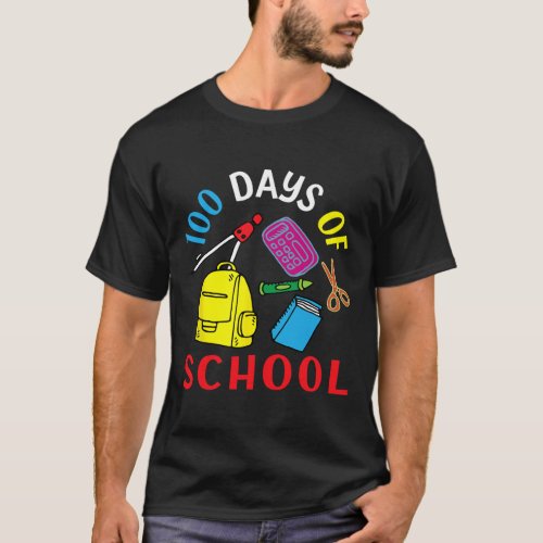 Days Of School Teacher And Student 100th Day  T_Shirt