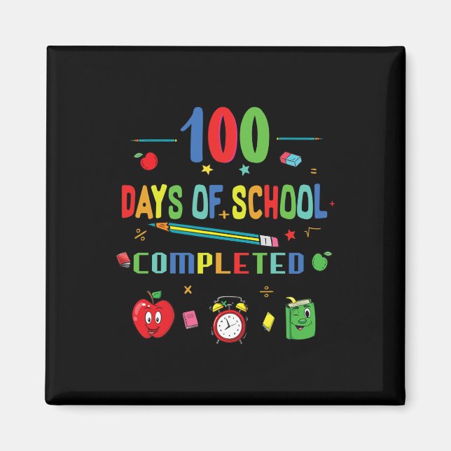 Days Of School Teacher And Student 1  Magnet (Front)