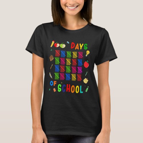 Days Of School Teacher Students First 100 Days Sm T_Shirt