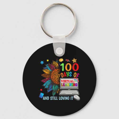 Days Of School Teacher Virtual Learning Still Lovi Keychain