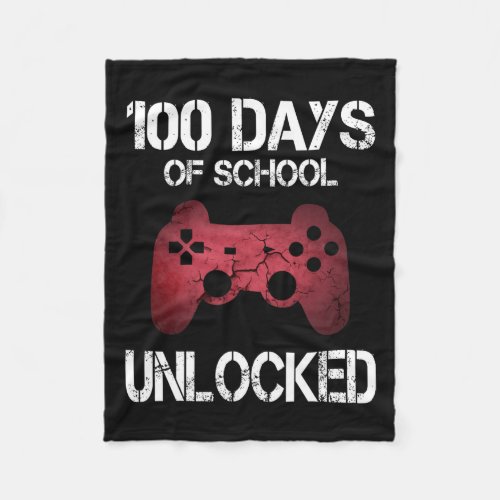 Days Of School Unlocked Gamer Boys Kids Girls  Fleece Blanket