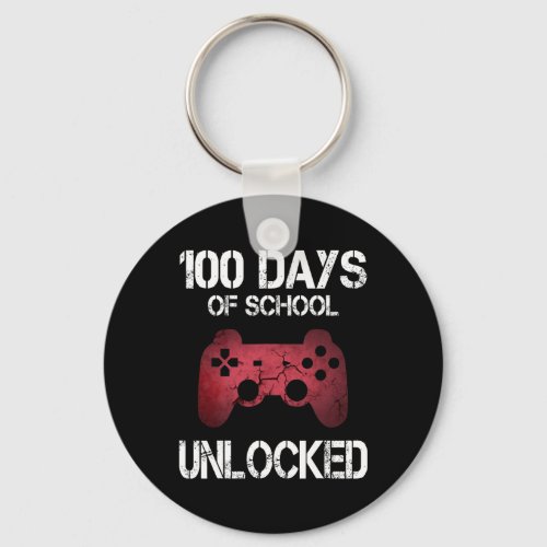 Days Of School Unlocked Gamer Boys Kids Girls  Keychain