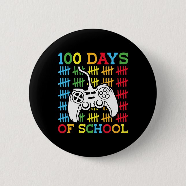 Days Of School Video Games Controller Gaming Kids  Button (Front)