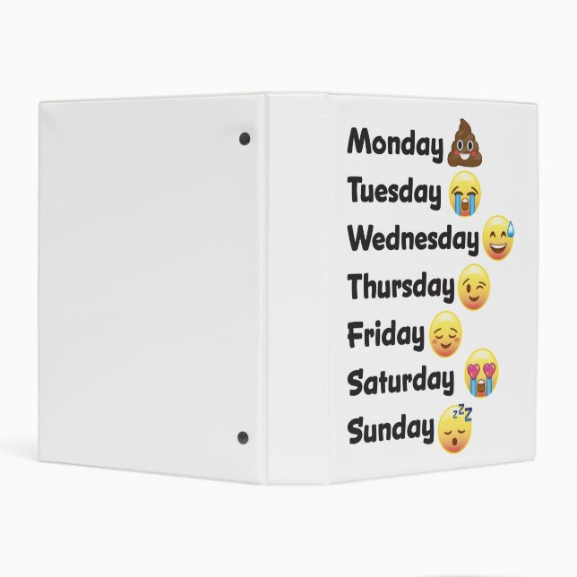 Days of the Week Emoji Binder (Background)