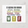 Days Of The Week Funny Quote Postcard