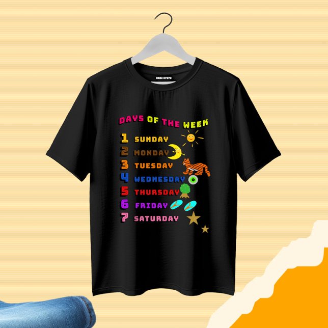 Days of the week learning T-Shirt (Creator Uploaded)