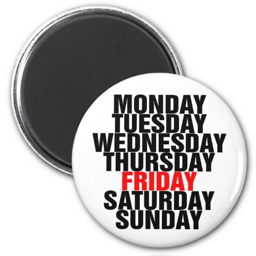 Days of the Week Magnet