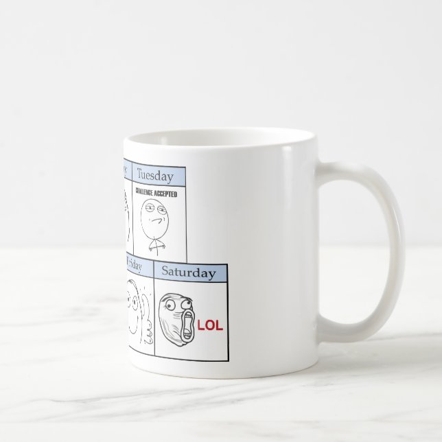 Days of the Week Memes Coffee Mug (Right)