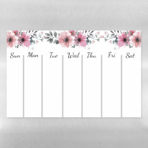 Days of the Week Planner Magnetic Dry Erase Sheet