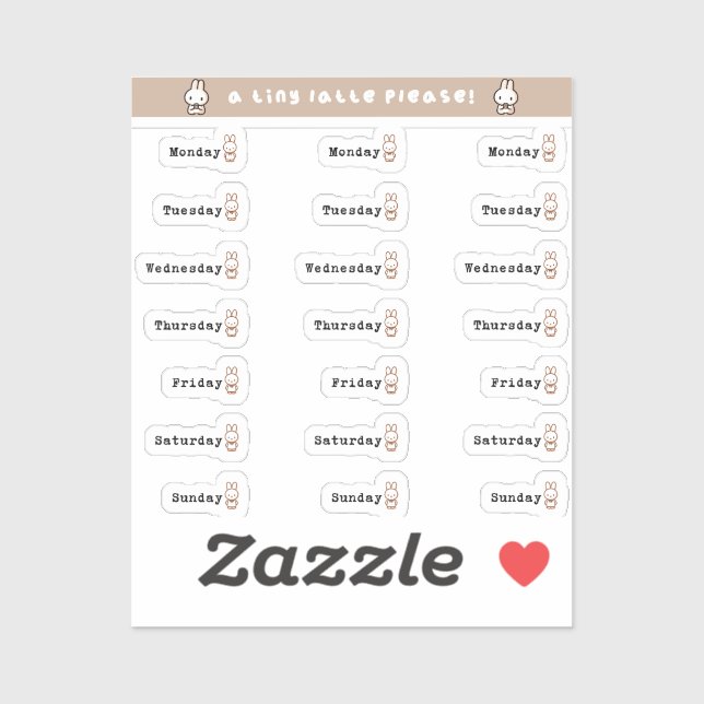 Days of the week sticker sheet (Sheet)