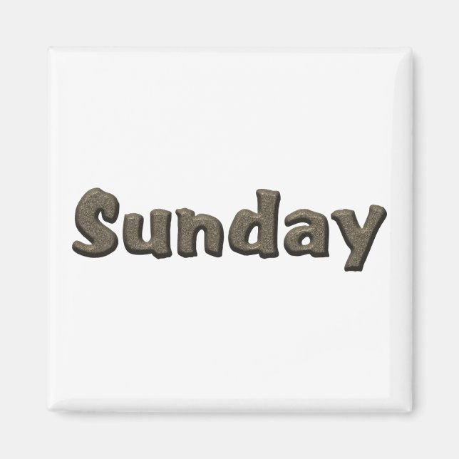 Days of the Week - Sunday Magnet (Front)