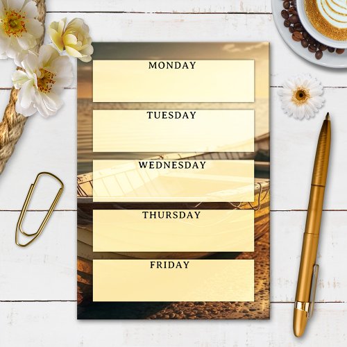 Days of the Week Sunny Yellow Post_it Notes