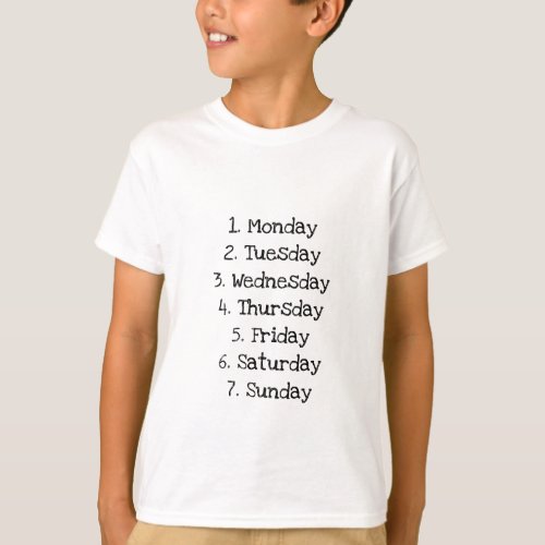 Days of the Week T_Shirt