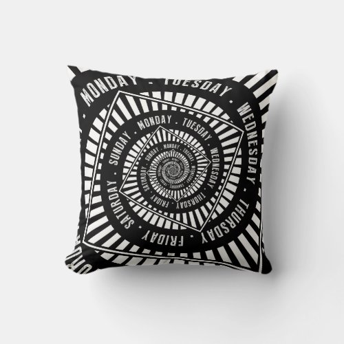 Days of the Week Throw Pillow