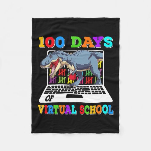 Days Of Virtual School Teacher Or Student Boys Gir Fleece Blanket