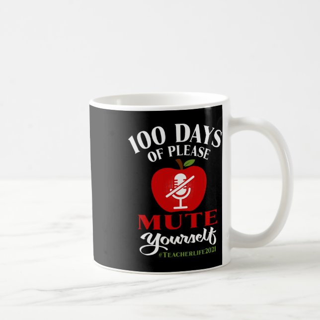 Days Of Virtual School Teacher Please Mute Yoursel Coffee Mug (Right)