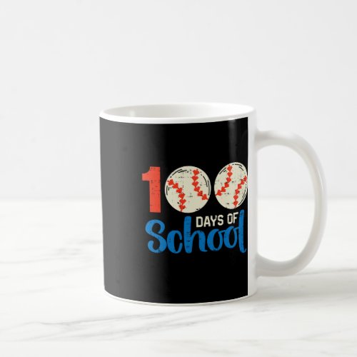 Days School Baseball Softball 100th Day Sport Boy  Coffee Mug