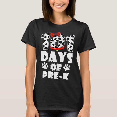 Days School Pre K Dog 100 Days Smarter Students Te T_Shirt