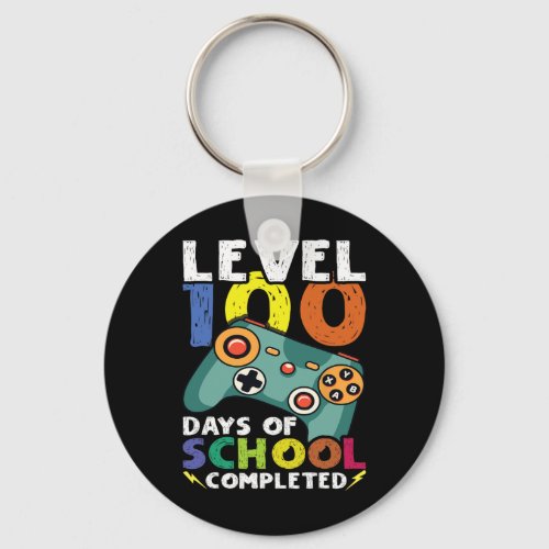 Days School Video Gamer 100th Day Teacher Student  Keychain