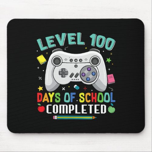 Days School Video Gamer 100th Day Teacher Student  Mouse Pad