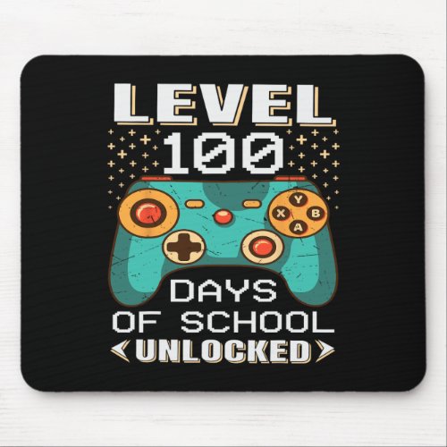 Days School Video Gamer 100th Day Teacher Student  Mouse Pad