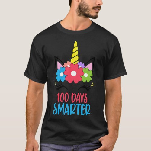 Days Smarter 100th Day Of School Unicorn Girls Wom T_Shirt