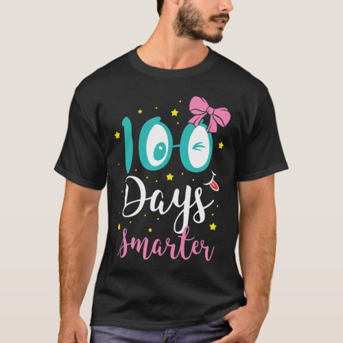 Days Smarter Fun Kids School Girls  T_Shirt