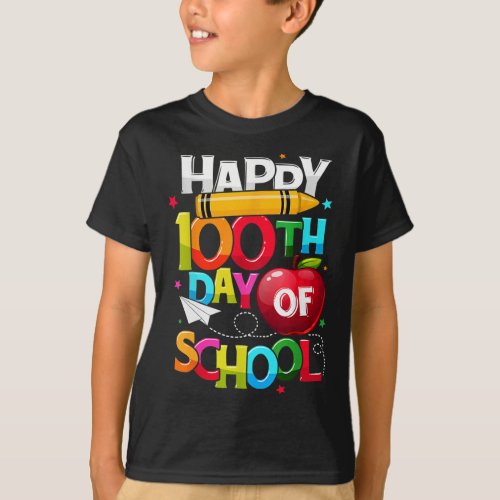 Days Smarter Happy 100th Day Of School Teacher Rai T_Shirt