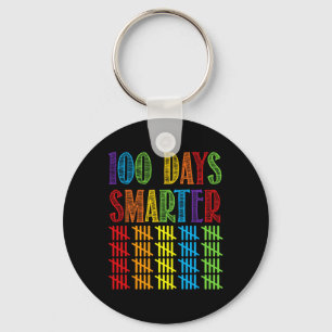 Days Smarter Kindergarten Teacher 100th Day Of Sch Keychain