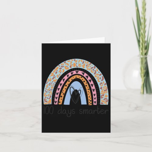 Days Smarter Leopard Rainbow For 100th Day Of Scho Card