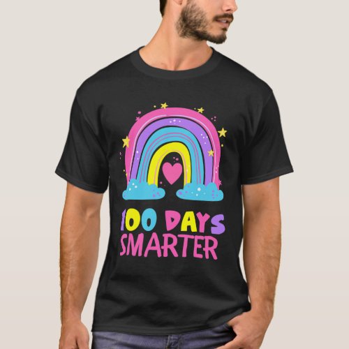 Days Smarter Rainbow For Teacher Student 100th Day T_Shirt