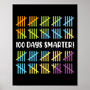 Days Smarter School Celebration 100 Days Of School Poster