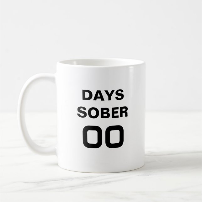Days Sober Coffee Mug (Left)