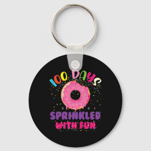 Days Sprinkled With Fun Donuts Happy 100th Day Of  Keychain