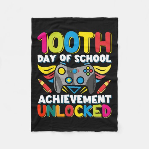 Days Teacher Gamer Boys Kids Costume 100th Day Of  Fleece Blanket