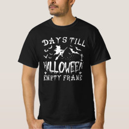 days till halloween empty frame, humor halloween T-Shirt