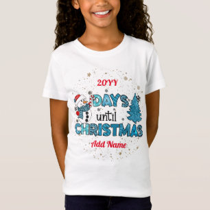 Days Until Christmas Customize T-Shirt