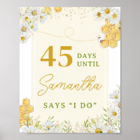 Days Until I Do Wedding Spring Bee Bridal Shower