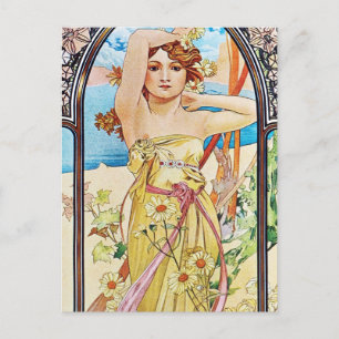 Daytime, Alphonse Mucha Postcard