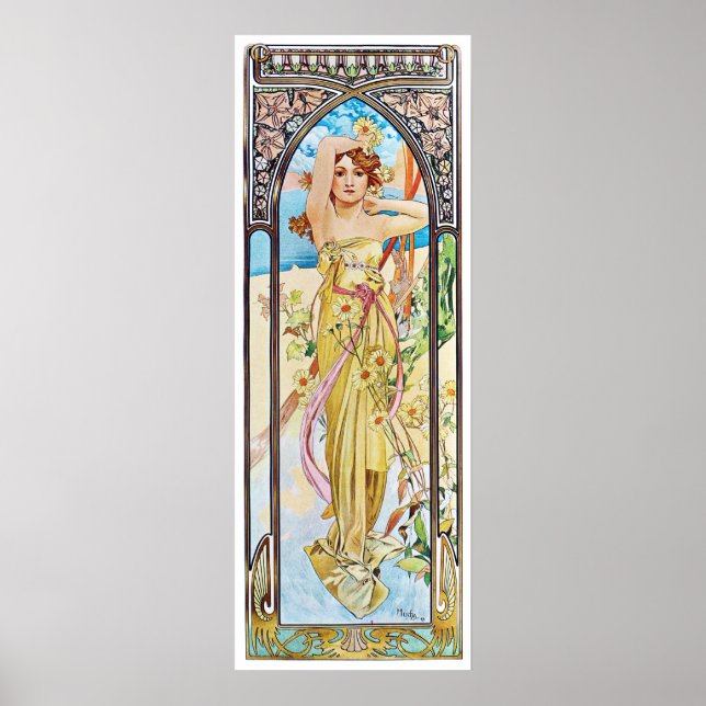 Daytime, Alphonse Mucha Poster (Front)