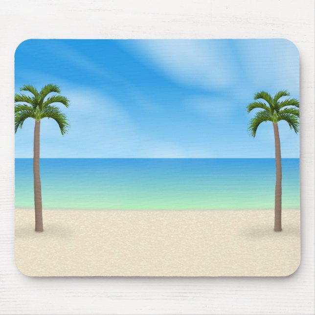 Daytime Beach Scene: Custom Mousepad (Front)