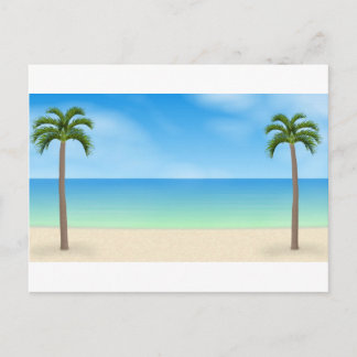 Daytime Beach Scene: Postcard