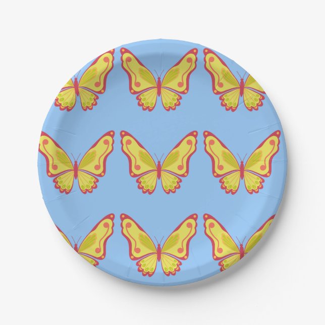 Daytime Butterfly Paper Plates (Front)