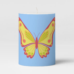 Daytime Butterfly Pillar Candle