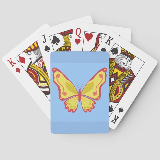 Daytime Butterfly Poker Cards (Back)