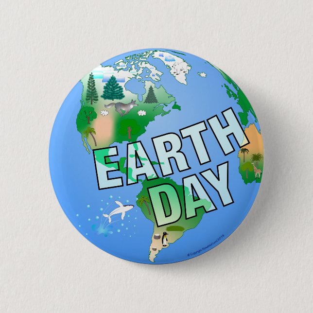Daytime Earth Day Button (Front)