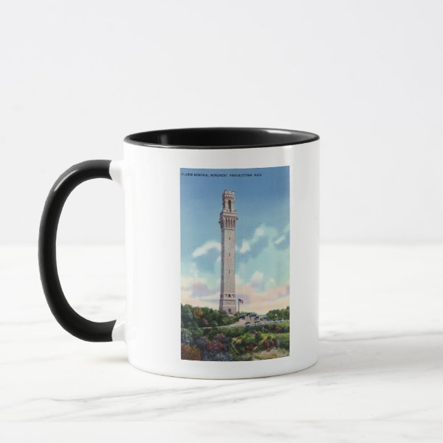 Daytime View of Pilgrim Memorial Mug (Left)